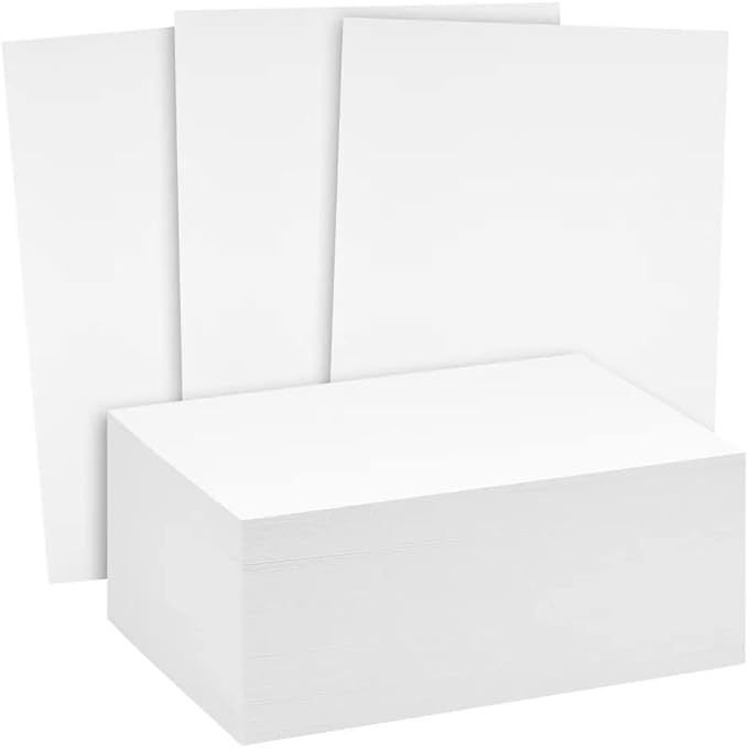 Reskid White Cardstock Thick Paper - Blank Heavy Weight 110 lb Cover Card Stock - 100 Pack (12x18, Inches)