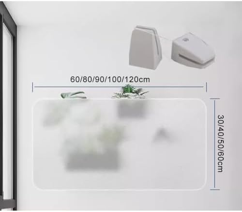 Acrylic Privacy Screen - Frosted Free Standing Desk Divider, Portable Visual Distractions Panel for Workstations, Offices & Schools (Clear-B, 100x30cm/39.4x11.8in)