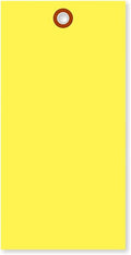 SmartSign (Pack of 100) 6.25 x 3.125 inch “Yellow” Blank Tyvek Shipping Tags with Metal Eyelets, Size #8, 8 mil Thick Tyvek, Made in USA