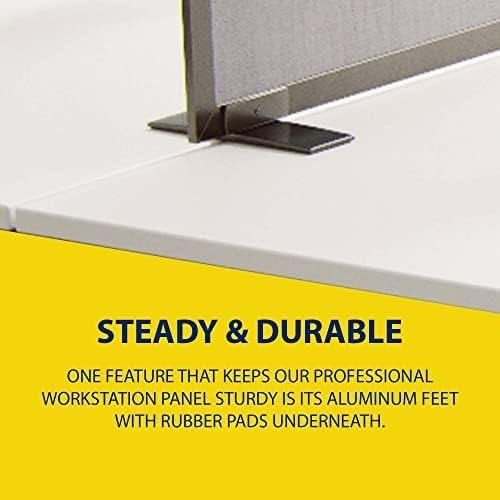 OBEX Acoustical Free Standing Privacy Screen, Cubicle Accessories Desk Privacy Panel, Desk Dividers for Office, Office Furniture Partitions Portable Sound Proof Dividers, 24" x 36", Graphite