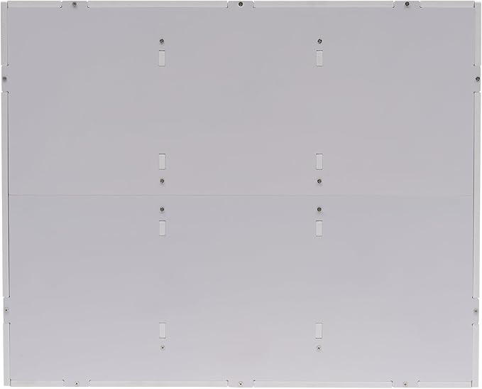 Literature Organizer with 24 Compartments | Adjustable Desktop File Sorter Mail Center for Home, Office & Classroom | PVC Paper Storage Cabinet with Shelves (White, 24 Compartments)
