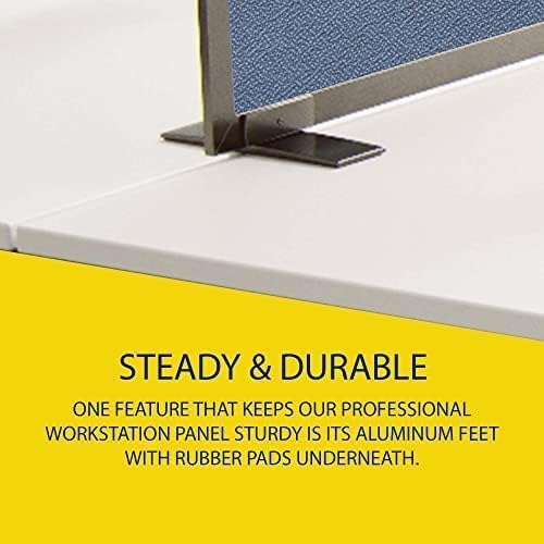 OBEX Acoustical Free Standing Privacy Screen, Cubicle Accessories Desk Privacy Panel, Desk Dividers for Office, Office Furniture Partitions Portable Sound Proof Dividers, 12" x 60", Twilight