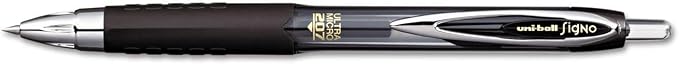 Advantage Gifts Signo 207 Roller Ball Retractable Gel Pens, Medium Point (0.7mm), Black And Blue Ink, 3 Count, Bundle with Plastic Reusable Pouch