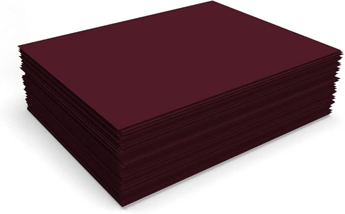 LUXPaper 8.5" x 11" Cardstock | Letter Size | Burgundy Linen | 100lb. Cover (183lb. Text) | 1,000 Qty