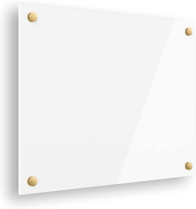 Ships Next Day, Made in USA - Acrylic Dry Erase Board | Non-Magnetic Dry Erase Board | Hanging Frameless White Board | Acrylic for Office and Home Walls | for Adults (White - 30x36)
