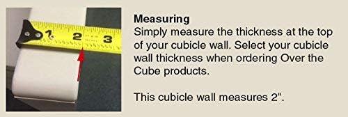 The Original Over the Cube - Quality Aluminum, Changeable Cubicle Nameplate Holder, Satin Silver Base, and Matte Black Name Plate Holder, (2.75" cubicle wall depth) - Made in the USA