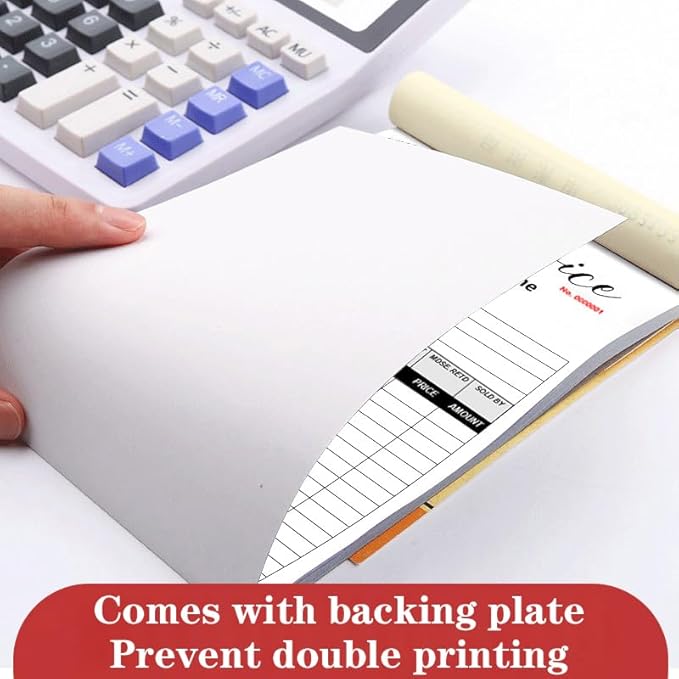 Personalized Invoice Book Custom 2 Part/3 Part Receipt Book Quote Estimate Order Forms Carbonless Form with Your Company Name Logo Address,2-10 Books (Style 18)
