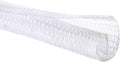 QCSIW 1/2" x25ft Braided Cable Sleeve – Split Self-Wrapping Wire Loom Tubing for USB, Power, Audio/Video Cords – Chew-Resistant Cord Protector, White Expandable Sleeving