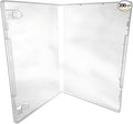 CheckOutStore (200) Plastic Storage Cases for Rubber Stamps with 2 Booklet Clips, 1/2" (14mm) inch Spine Size (Clear)