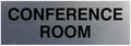 Signs ByLITA Basic Conference Room Sign (Brushed Silver) - Medium
