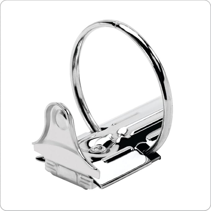 Cardinal Economy 3-Ring Binders, 2", Round Rings, Holds 475 Sheets, ClearVue Presentation View, Non-Stick, White, Carton of 12 (90641)