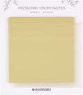DiverseBee 50 Sheets Pastel Transparent Sticky Notes, 3x3” Clear Sticky Tabs, Translucent Page Flags Book Markers Stickers, Planner Accessories, Bible Journaling Study School Supplies (Pistachio)