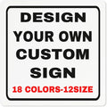 Custom Outdoor Metal Personalized Signs With Your Photo, Text, Logo - Decorative House Wall Sign for Business, Workplace, Office, Home