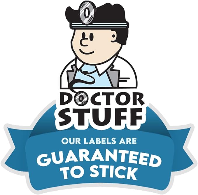 Doctor Stuff - File Folder Labels, Terminal Digit Filing, Consecutive Double Digit Numbers 00-09, Compatible with SMEAD DDS - SMDM Series Chart Stickers, Yellow, 1" x 1-1/2", 500/Roll