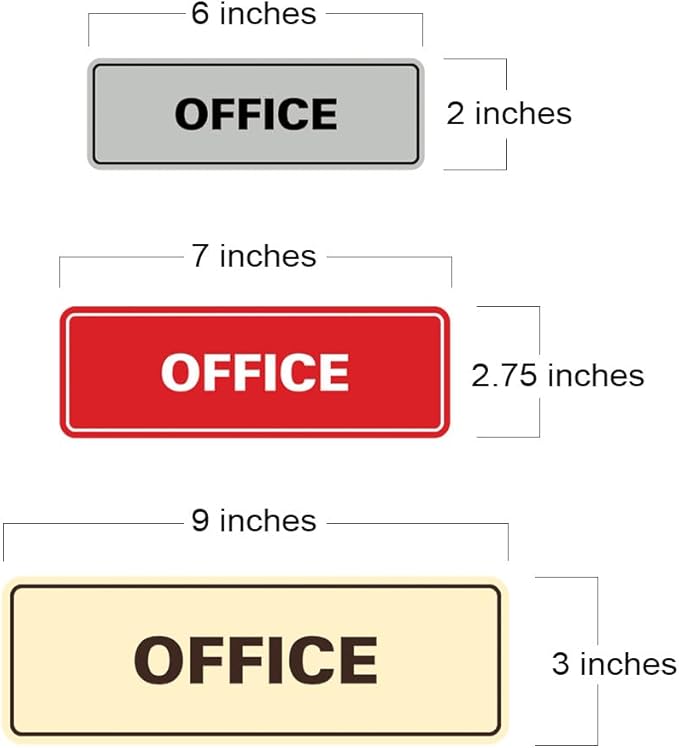 Signs ByLITA Standard Office Sign - Professional Business Signage - Easy to Install (Black Gold) - Medium 10 Pack