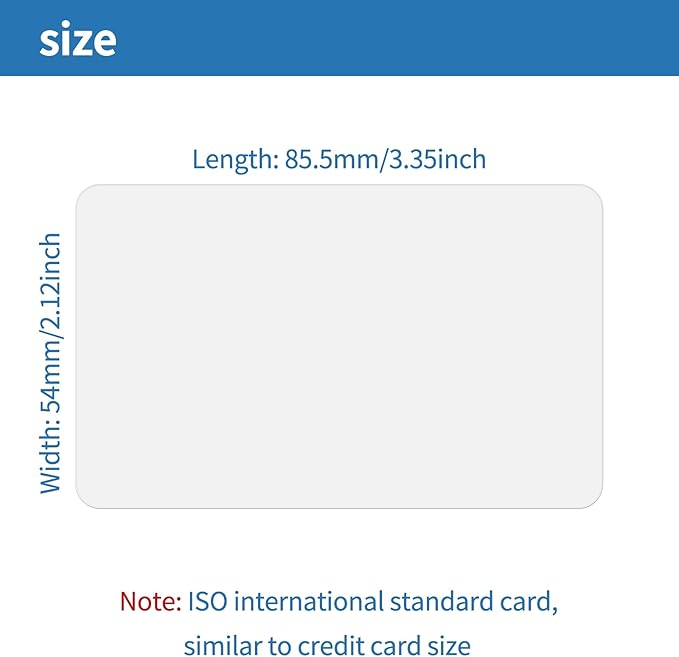 500 Pack - Premium Blank PVC Cards for ID Badge Printers - Premium Quality White CR80 30 Mil (CR8030) by KLMNDUO - Compatible with Most Photo ID Badge Printers(White)