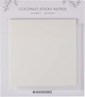 DiverseBee 50 Sheets Pastel Transparent Sticky Notes, 3x3” Clear Sticky Tabs, Translucent Page Flags Book Markers Stickers, Planner Accessories, Bible Journaling Study Office School Supplies (Coconut)