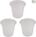 Eumyviv 3 Pack Bell Shaped Frosted Glass Lamp Shade Replacement with 1-5/8-inch Fitter Opening for Ceiling Fan Light Kit Wall Sconce Pendant Light Fixture A00046