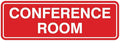 Standard Conference Room Sign -Red - Medium 5 Pack