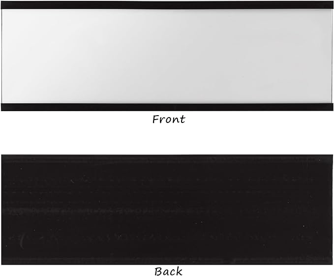 Realth C Channel Magnetic Label Holders 50 Pack 3'' x 5'' with Paper Inserts and Clear Plastic Protectors, Magnetic Data Card Holders File Cabinet Labels for Metal Racks and Shelves