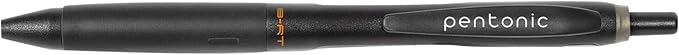 linc Pentonic BR-T Retractable Ballpoint Pens, 12 Count, Black Ink, 0.7 mm Fine Point, Smooth Writing For Journaling, Office & School (PEN12120)
