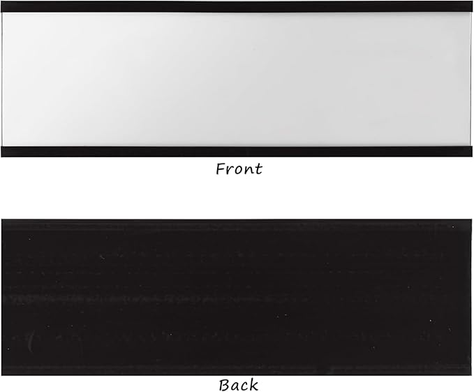 Realth C Channel Magentic Label Holders 50 Pack 0.5" x 2" - Magnetic Name Tags for Classroom, Office, Shelving, Bins, Library, Supermarket