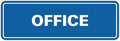 Signs ByLITA Standard Office Sign - Professional Business Signage - Easy to Install (Blue) - Small 1 Pack