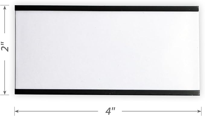 SmartSign Magnetic 'C' Channel Label Holders | 2" x 4", Pack of 10