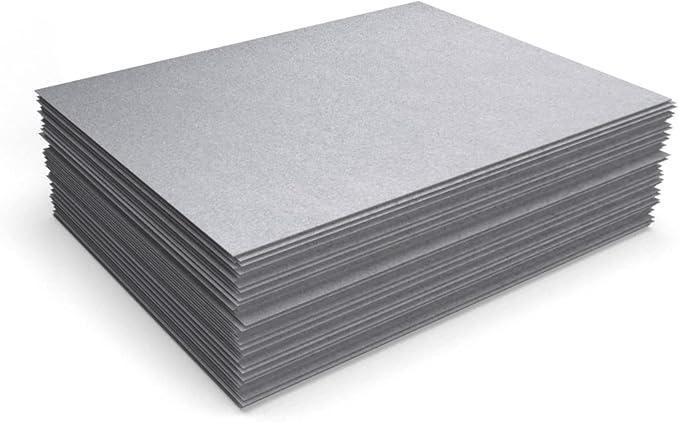 LUXPaper 8.5" x 11" Paper | Letter Size | Silver Metallic | 80lb. Text | 50 Qty