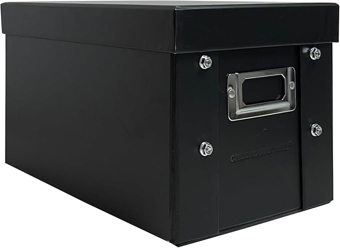 CheckOutStore Black Stamp & Die Craft Scrapbook Storage Pocket Box - 10 x 6 x 6 (Pack of 5)