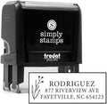 Custom Floral Address Stamp | Choose from 12 Designs | Multiple Ink Color Options | Envelope Return Address Stamp for Couple or Family (Design 11, Large)