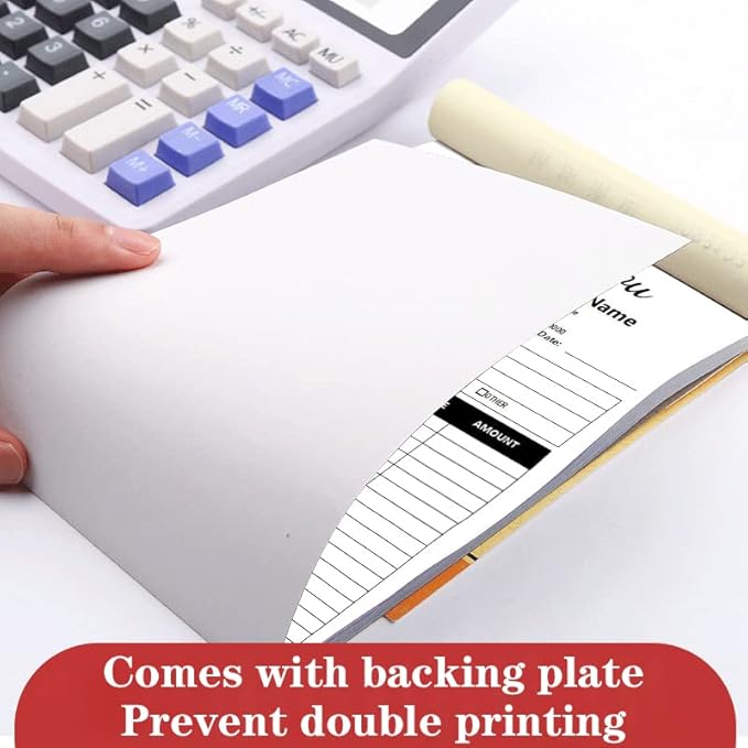 Personalized Invoice Book Custom 2 Part/3 Part Receipt Book Quote Estimate Order Forms Carbonless Form with Your Company Name Logo Address,2-10 Books (Style 11)