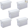PIT66 5 Pcs Comic Book Storage Boxes, Holds 150-175 Comics Each, Collapsible, Stackable, Moistureproof, White, 15.83"L x 11.42"W x 7.87"H