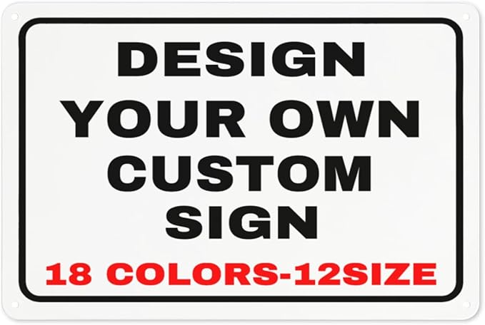 Custom Signs Outdoor Metal Personalized Signs With Your Photo Text Logo Custom Wall Decorative House For Business Workplace Office Home