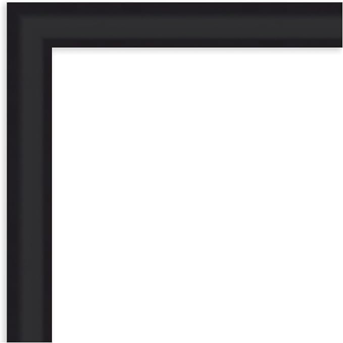 Amanti Art Black Framed Magnetic Board 15x27 Small Vision Board for use with Magnets, 100% Metal Sheet to Display Items as Office Decor or for Home Organization in mudroom, Kitchen or Kids Room