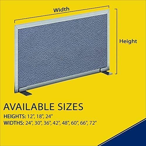 OBEX Acoustical Free Standing Privacy Screen, Cubicle Accessories Desk Privacy Panel, Desk Dividers for Office, Office Furniture Partitions Portable Sound Proof Dividers, 24" x 72", Twilight
