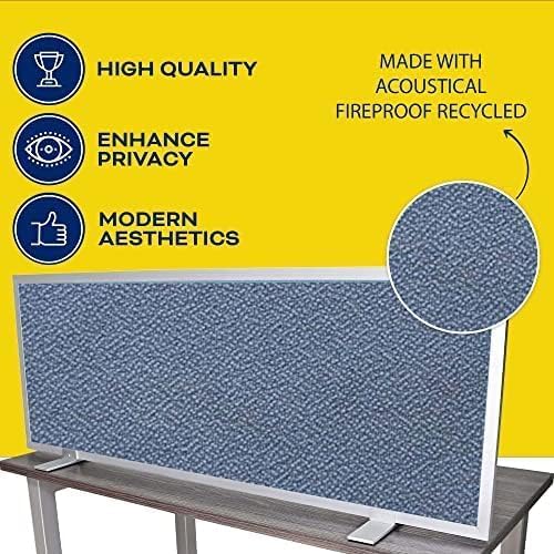 OBEX Acoustical Free Standing Privacy Screen, Cubicle Accessories Desk Privacy Panel, Desk Dividers for Office, Office Furniture Partitions Portable Sound Proof Dividers, 24" x 48", Twilight