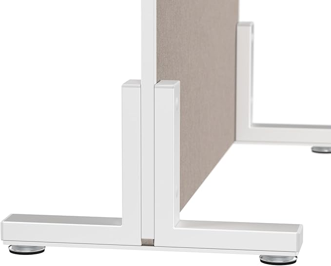 Bush Business Furniture 24W x 55H Freestanding Privacy Screen in Warm Beige, Standing Office Partition with Acoustic Sound Dampening Panel