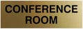 Signs ByLITA Basic Conference Room Sign (Brushed Gold) - Small
