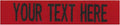 Custom Uniform Name Tapes Solid Colors. Red Fabric, 4 Inch Hook Fastener (Uniform Ready Fastener)