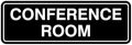 Standard Conference Room Sign - Black - Medium 10 Pack
