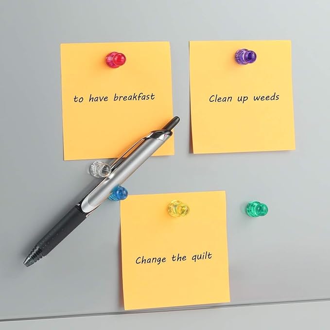 MHDMAG Magnetic Push Pins Powerful Push Pin Magnets for Fridge Whiteboards Calendars Maps in School & Office Pack of 60,Red