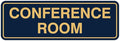 Standard Conference Room Sign - Blue/Gold - Large 2 Pack