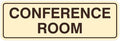 Standard Conference Room Sign - Ivory/Dark Brown - Small 5 Pack