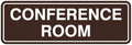 Standard Conference Room Sign - Dark Brown - Medium 5 Pack