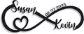 Wedding Gifts for Couples 2025 | Personalized Wedding Gifts | Couples Gift for Her | Anniversary Wedding Date Sign | Engagement Gift | Wall Decor | Bridal Shower Gift | Infinity Metal Sign