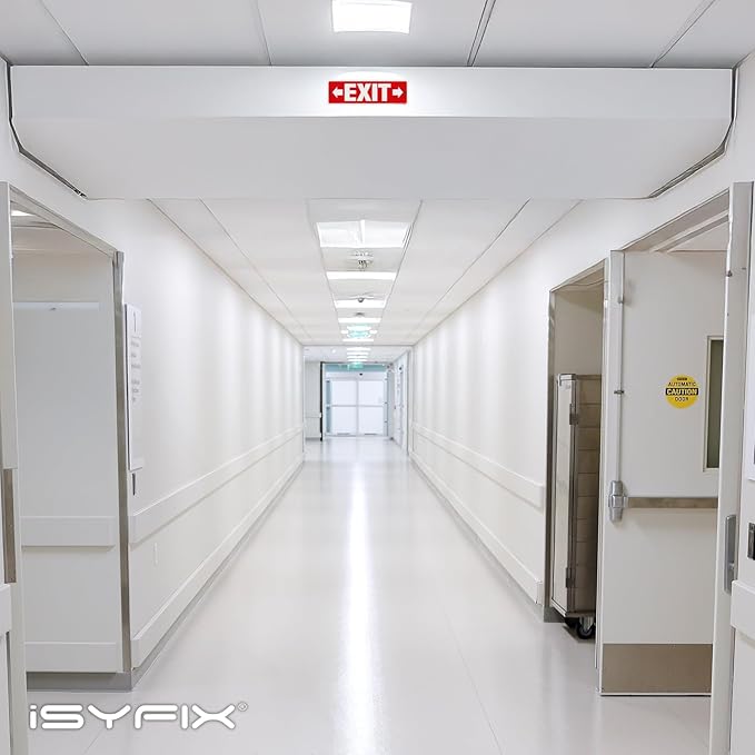 iSYFIX Exit Signs - 6 Pack 12x4 Inch Directional Right & Left Arrow Signs, 40 mil Polystyrene Plastic, UV Laminated, Scratch & Fade Resistant, Waterproof - Ideal for Office, Theater, School, Business