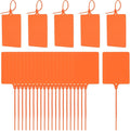 MECCANIXITY Plastic Seals Shipping Tags, for Basket Labels Cable Labels Tags Product Identification Tags, Logistics Marking, Outdoor Tagging, 3.1x3.9 Inch Orange 100Packs