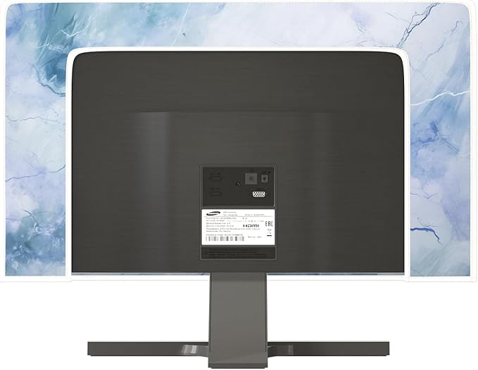 Baocicco Fashion Haze Blue Marble Screen TV Cover Cover 40, 41, 42，43 Inch Waterproof Full Body Covers for TV Display Screen Weatherproof Television Sleeve Compatible with Television LED LCD OLED TVs