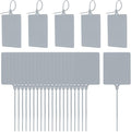 MECCANIXITY Plastic Seals Shipping Tags, for Basket Labels Cable Labels Tags Product Identification Tags, Logistics Marking, Outdoor Tagging, 3.1x3.9 Inch Gray 100Packs